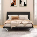 Christopher Knight Home Adrian Moderno Letto Imbottito in Ecopelle con Design a Onda Curva