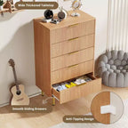 Cassettiera a 3 cassetti per camera da letto, cassettiera a scanalature da 71 cm con maniglie dorate, cassettiera in legno, comodino stretto, organizer per vestiti per camera da letto