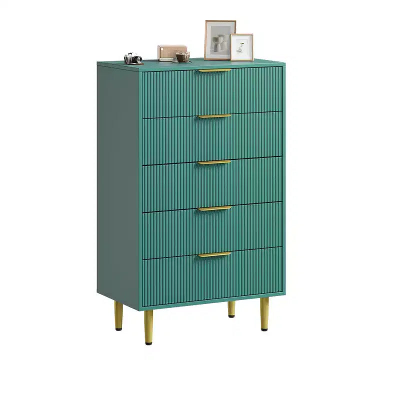 Cassettiera a 3 cassetti per camera da letto, cassettiera a scanalature da 71 cm con maniglie dorate, cassettiera in legno, comodino stretto, organizer per vestiti per camera da letto