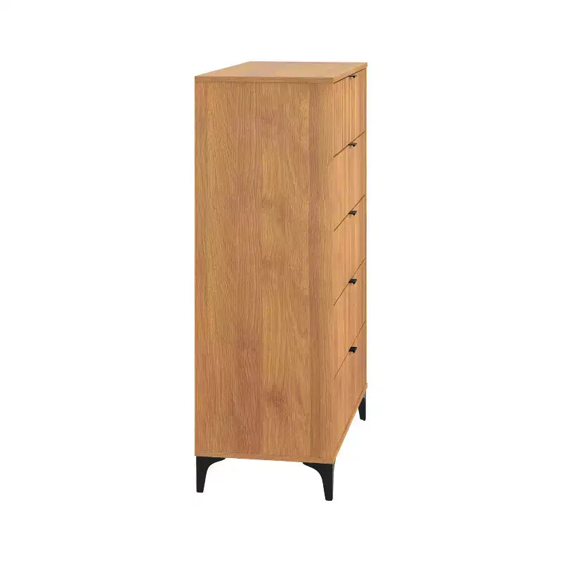 Cassettiera Galano Zaffy a 5 cassetti (Interlock) - Noce Ambrato