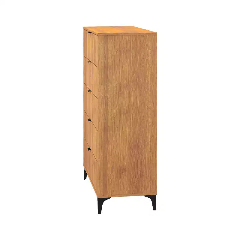 Cassettiera Galano Zaffy a 5 cassetti (Interlock) - Noce Ambrato
