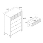 Cassettiera Galano Zaffy a 5 cassetti (Interlock) - Noce Ambrato