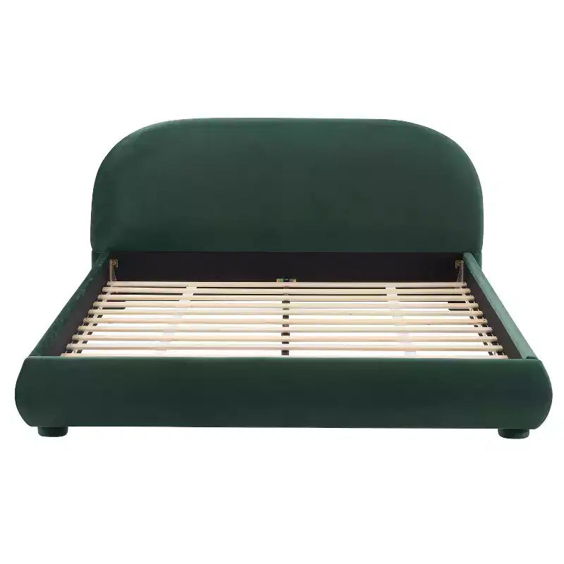 Christopher Knight Home Emilia Letto a piattaforma moderno imbottito con testiera ricurva