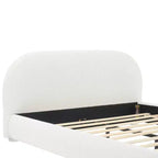 Christopher Knight Home Emilia Letto a piattaforma moderno imbottito con testiera ricurva