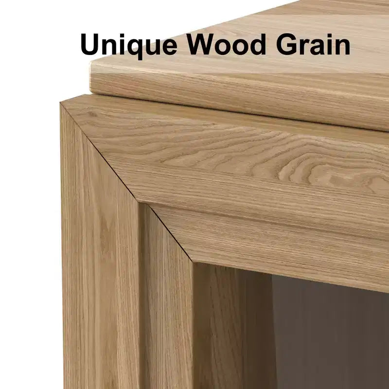 Credenza da cucina moderna in legno massiccio con ante in vetroMobile buffet versatile