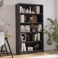 Libreria moderna Okak da 152 cm, con 5 ripiani aperti, organizer autoportante per soggiorno, ufficio