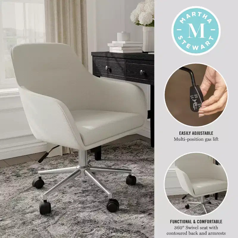 Sedia da ufficio imbottita Rayna Martha Stewart