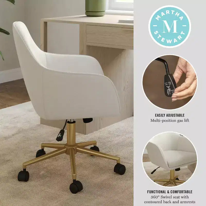 Sedia da ufficio imbottita Rayna Martha Stewart