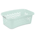 Sterilite HipHold Laundry Basket, 1.5 Bushel Plastic Clothes Hamper, Mint, 18 Pk
