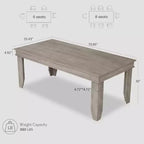 Tavolo da Pranzo per 6-8 Persone, Tavoli da Cucina Marroni da 180 cm con Robusta Struttura in Legno, Grande Tavolo da Pranzo Rettangolare da 1,8 m per Soggiorno Sala da Pranzo