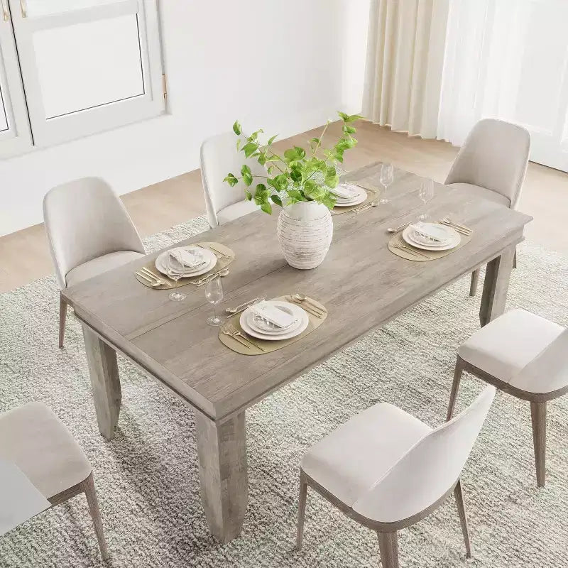 Tavolo da Pranzo per 6-8 Persone, Tavoli da Cucina Marroni da 180 cm con Robusta Struttura in Legno, Grande Tavolo da Pranzo Rettangolare da 1,8 m per Soggiorno Sala da Pranzo