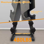 CuisinSmart Porta Pesi con 5 Ripiani Verticali, Porta Manubri Compatto, Organizer Portatile per Manubri per Palestra di Casa, Capacità 217 kg, Nero