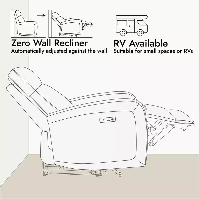 Poltrona reclinabile elettrica Zero Wall Hugger Spruce & Spring