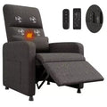 Power Recliner Chair with Heat & Massage, Electric Lift Recliner with Padded Seat & 2 Side Pockets, Single Sofa Seat for Living Room, Bedroom