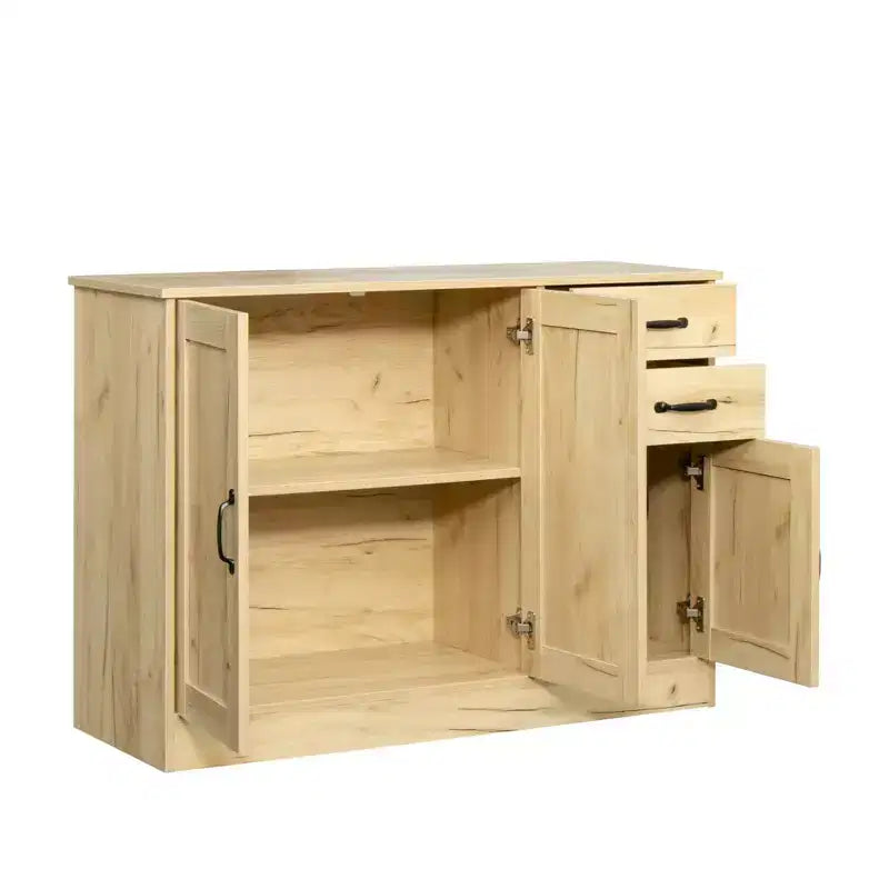 Credenza Moderna Okak, Mobile Buffet con 3 Ante e 2 Cassetti, Mobile Contenitore per Soggiorno, Sala da Pranzo, Cucina