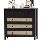 Madia Okak Farmhouse, Credenza con 4 Cassetti, Mobile Contenitore per Soggiorno, Sala da Pranzo, Cucina