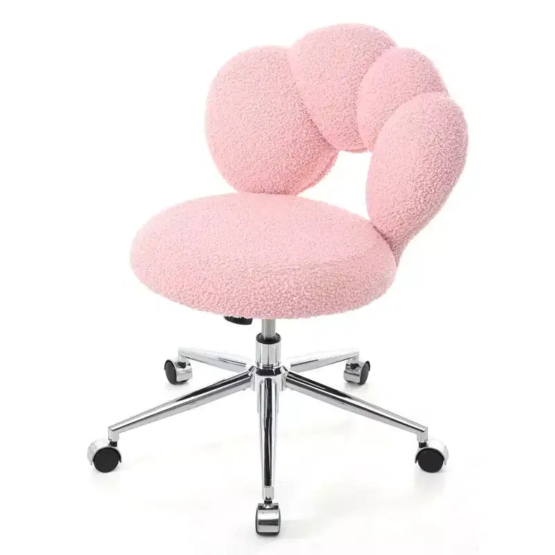 Okak Teddy Sedie da Scrivania per Ufficio, Morbida Sedia Girevole con Altezza Regolabile e Base in Metallo, Sedia Criss Cross per Ufficio, Casa