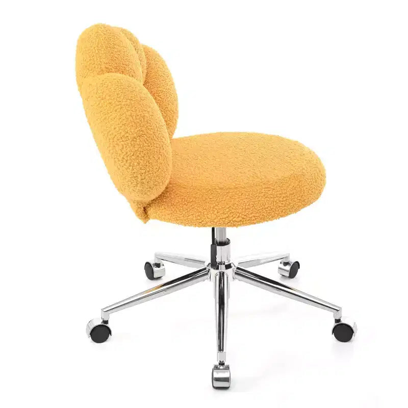 Okak Teddy Sedie da Scrivania per Ufficio, Morbida Sedia Girevole con Altezza Regolabile e Base in Metallo, Sedia Criss Cross per Ufficio, Casa