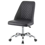 Sedia da ufficio ergonomica Okak con altezza regolabile, sedia da computer imbottita con sedile e schienale imbottiti, sedia a croce per studio, grigia