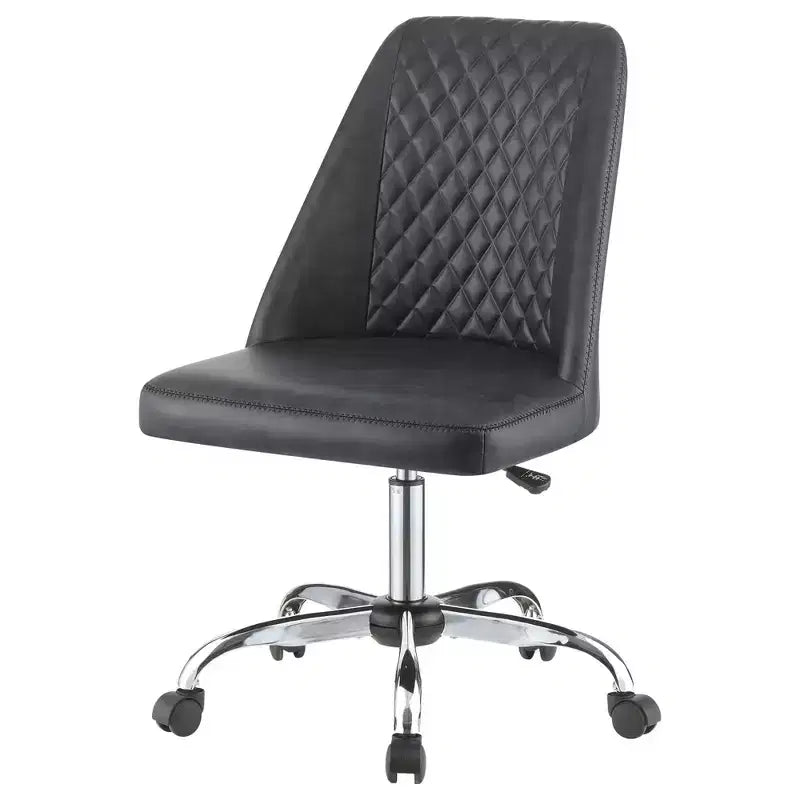 Sedia da ufficio ergonomica Okak con altezza regolabile, sedia da computer imbottita con sedile e schienale imbottiti, sedia a croce per studio, grigia