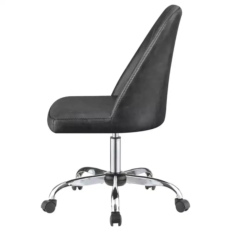 Sedia da ufficio ergonomica Okak con altezza regolabile, sedia da computer imbottita con sedile e schienale imbottiti, sedia a croce per studio, grigia