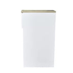 AndMakers Tavolino da Divano Rettangolare 8 in. in Legno con Cassetto, Titanio Bianco