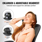 Okak Sedia da Ufficio Ergonomica con Supporto Lombare Regolabile, Sedia da Computer Imbottita con Poggiatesta e Braccioli Regolabili per Casa, Ufficio