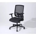 Okak Modern Mesh Ergonomic Office Chair with Adjustable Height, Swivel Chair with Metal Base, Criss Cross Chair for Study, Reading Room, Black