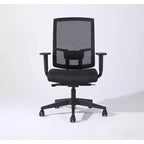 Sedia da ufficio ergonomica moderna Okak con rete, altezza regolabile, sedia girevole con base in metallo, sedia Criss Cross per studio, sala lettura, nera