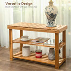 GDFStudio Dominic Scarpiera a Panca Rustica a 3 Livelli in Legno di Acacia
