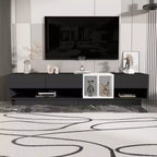 Whisen 80 Two-tone TV Stand with Versatile Storage Compartments, Functional Media Console
