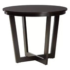 Set da pranzo 5 pezzi Baxton Studio Nellie in tessuto grigio moderno e legno marrone scuro
