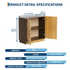 Mobile credenza con ante e ripiani regolabili, stile moderno rustico, per sala da pranzo, cucina o angolo caffè