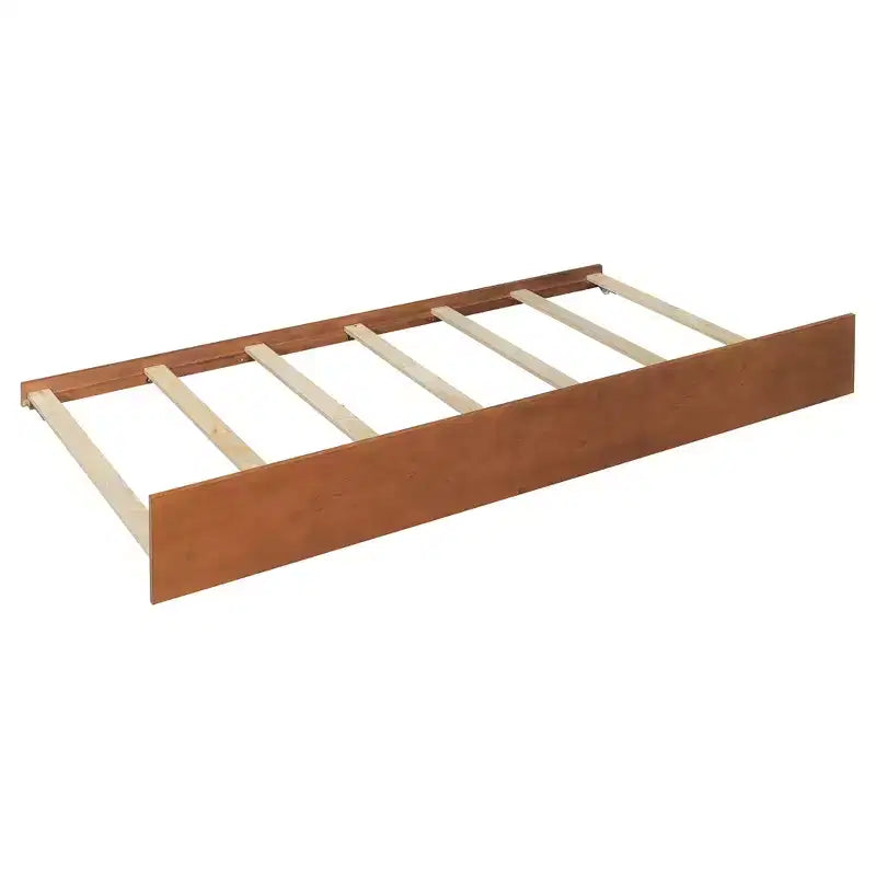 Bellemave Struttura Letto a Casetta in Legno per Bambini, con Tetto e Letto Estraibile, Noce