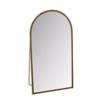 Specchio intero in metallo retrò Okak 65*35 pollici con supporto, elegante specchio ad arco, specchio da terra per soggiorno, camera da letto