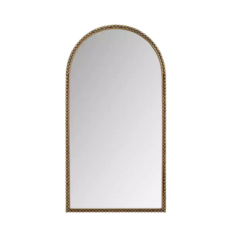 Specchio intero in metallo retrò Okak 65*35 pollici con supporto, elegante specchio ad arco, specchio da terra per soggiorno, camera da letto