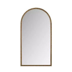 Specchio intero in metallo retrò Okak 65*35 pollici con supporto, elegante specchio ad arco, specchio da terra per soggiorno, camera da letto