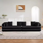 135 Teddy Sofa, 4-Seat, 32D Sponge, Boneless, Fluffy, Oversize, Contrast Color, Symmetrical, Living Room