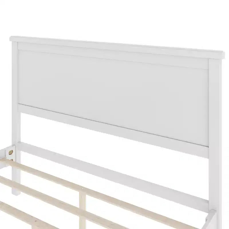 Polibi Letto a Piattaforma in Legno Massello Stile Moderno Mid-Century