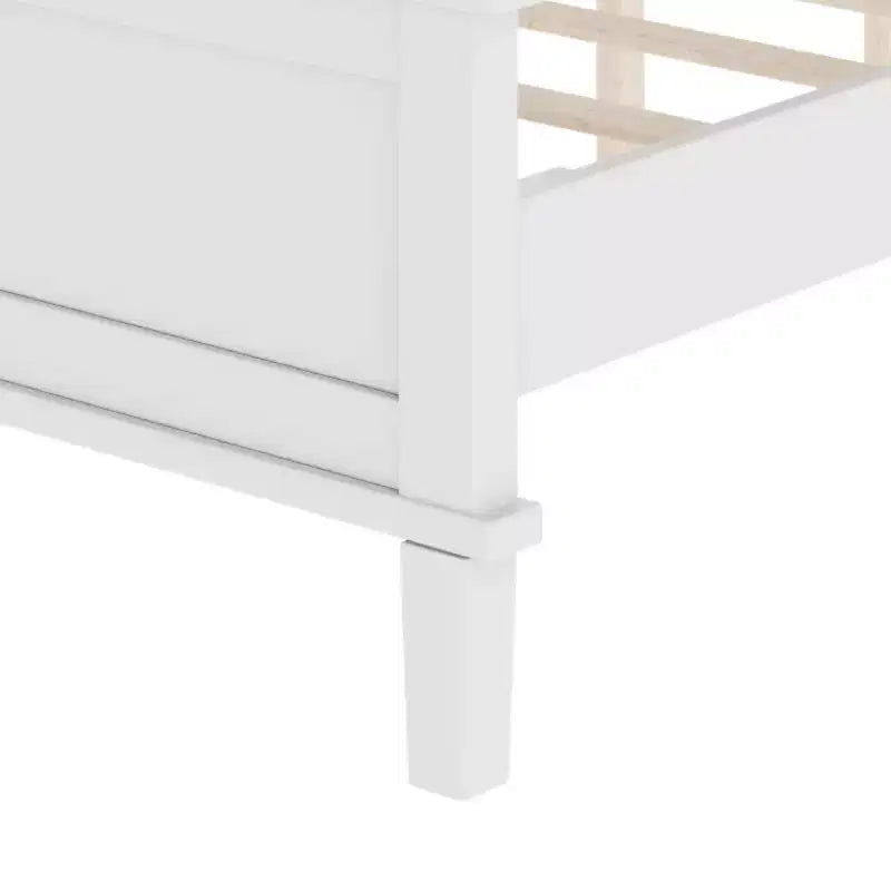 Polibi Letto a Piattaforma in Legno Massello Stile Moderno Mid-Century