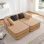 77.2 Divano Teddy, spugna 32D, senza ossatura, due chaise longue, divano letto, colore a contrasto, simmetrico, salotto