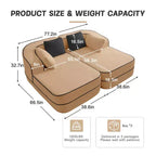 77.2 Divano Teddy, spugna 32D, senza ossatura, due chaise longue, divano letto, colore a contrasto, simmetrico, salotto