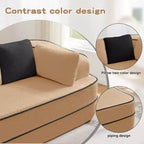 77.2 Divano Teddy, spugna 32D, senza ossatura, due chaise longue, divano letto, colore a contrasto, simmetrico, salotto