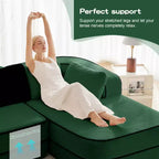 77.2 Divano Teddy, spugna 32D, senza ossatura, due chaise longue, divano letto, colore a contrasto, simmetrico, salotto