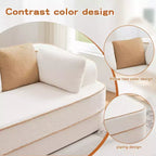 77.2 Divano Teddy, spugna 32D, senza ossatura, due chaise longue, divano letto, colore a contrasto, simmetrico, salotto