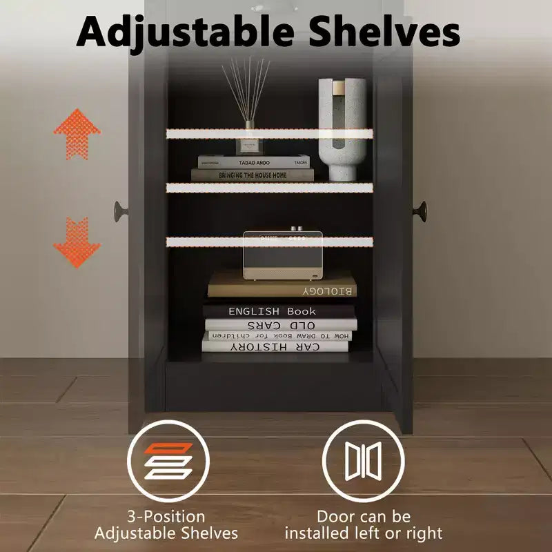 Libreria Alta 180 cm con Armadietto, Scaffale Aperto a 3 Ripiani in Legno con Mensole Regolabili, Grande Scaffale Contenitore Espositivo, Scaffale Verticale per Casa