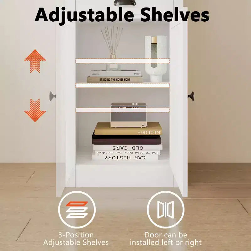 Libreria Alta 180 cm con Armadietto, Scaffale Aperto a 3 Ripiani in Legno con Mensole Regolabili, Grande Scaffale Contenitore Espositivo, Scaffale Verticale per Casa
