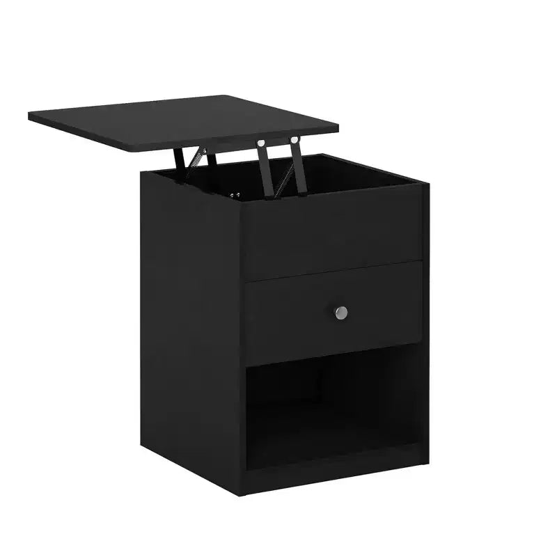 Tavolino da salotto con piano sollevabile HOMLUX, comodino, tavolino da caffè piccolo con vano portaoggetti a ripiani