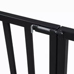 Bellemave Letto a Pavimento Singolo con Porta e Recinzione, Letto Singolo con Tetto/Letto a Pavimento a Casetta per Bambini, Ragazze, Ragazzi, Nero