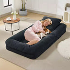 Divano letto pouf regolabile in 5 posizioni, cuscini morbidi, adatto per adulti e animali domestici, con soffici cuscini, pieghevole, adatto per camera da letto, soggiorno